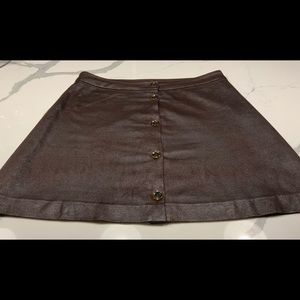 MK Faux Leather Short Skirt